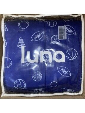 LUNA Kids Sports Theme 5 pound cool weighted blanket 36 x 48 Blue